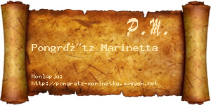 Pongrátz Marinetta névjegykártya